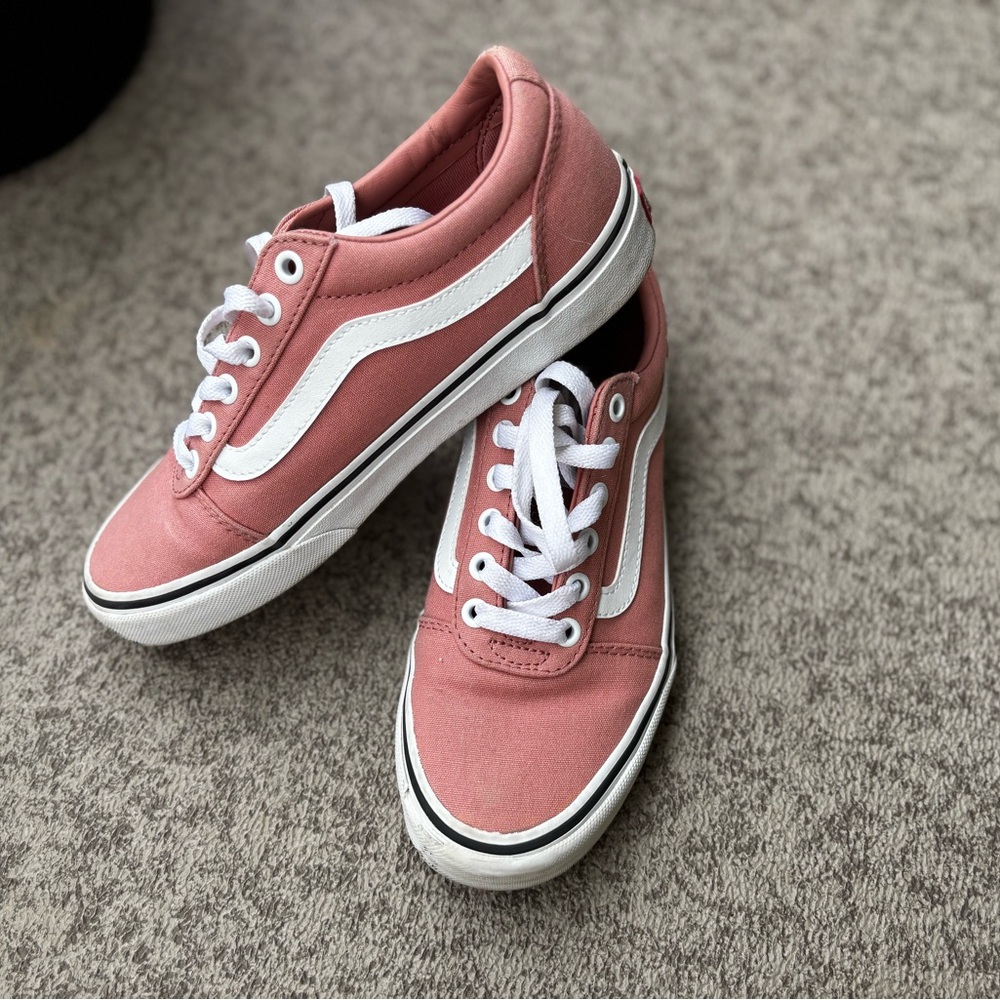 Vans Vibrant Orange and Purple Sneakers